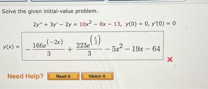 Solved Please solve and show work for the given | Chegg.com