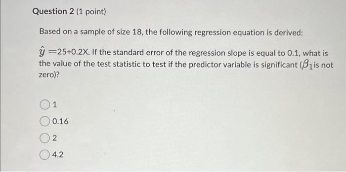 Solved Based on a sample of size 18 , the following | Chegg.com