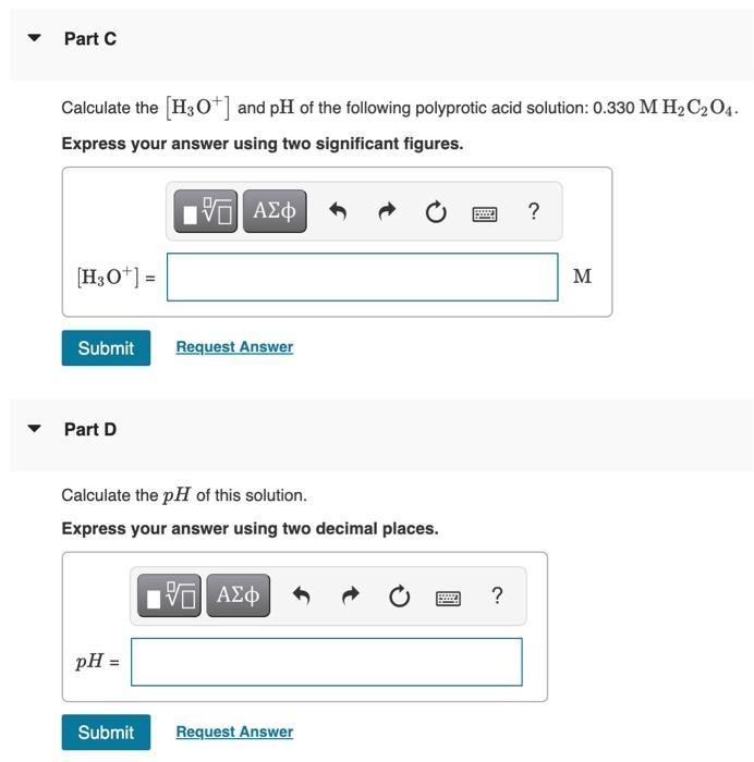 Solved Calculate the [H3O+]of the following polyprotic acid | Chegg.com