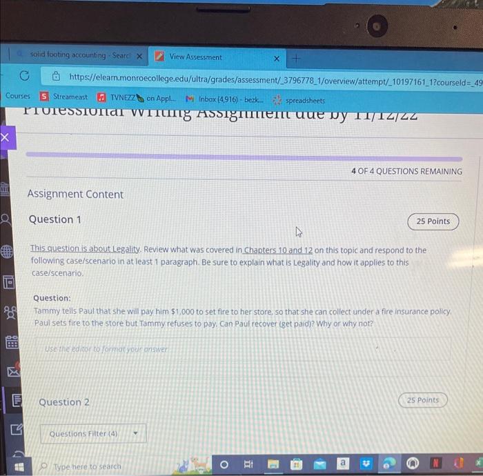 Question 1 This question is about Legality. Review | Chegg.com