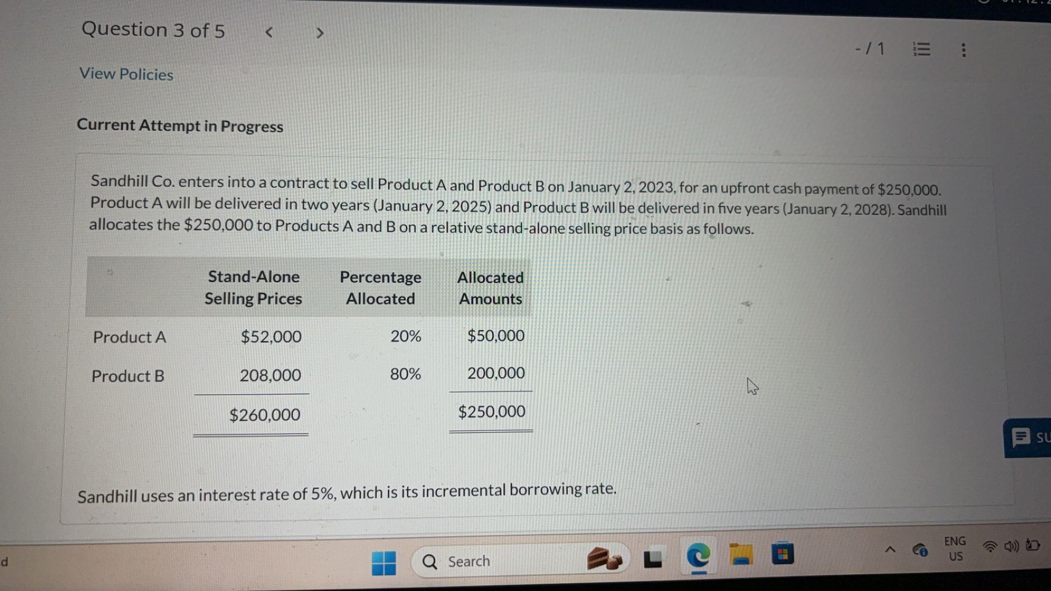 Solved Sandhill Co. ﻿enters into a contract to sell Product