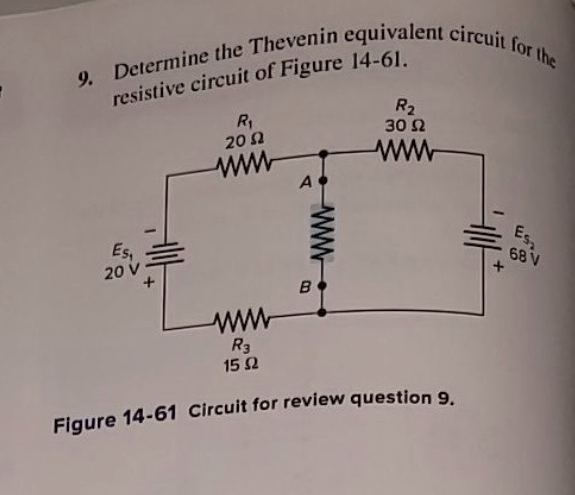 Solved Determine the Thevenin equivalent circuit for the | Chegg.com