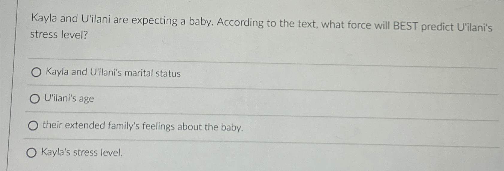 Solved Kayla and U'ilani are expecting a baby. According to