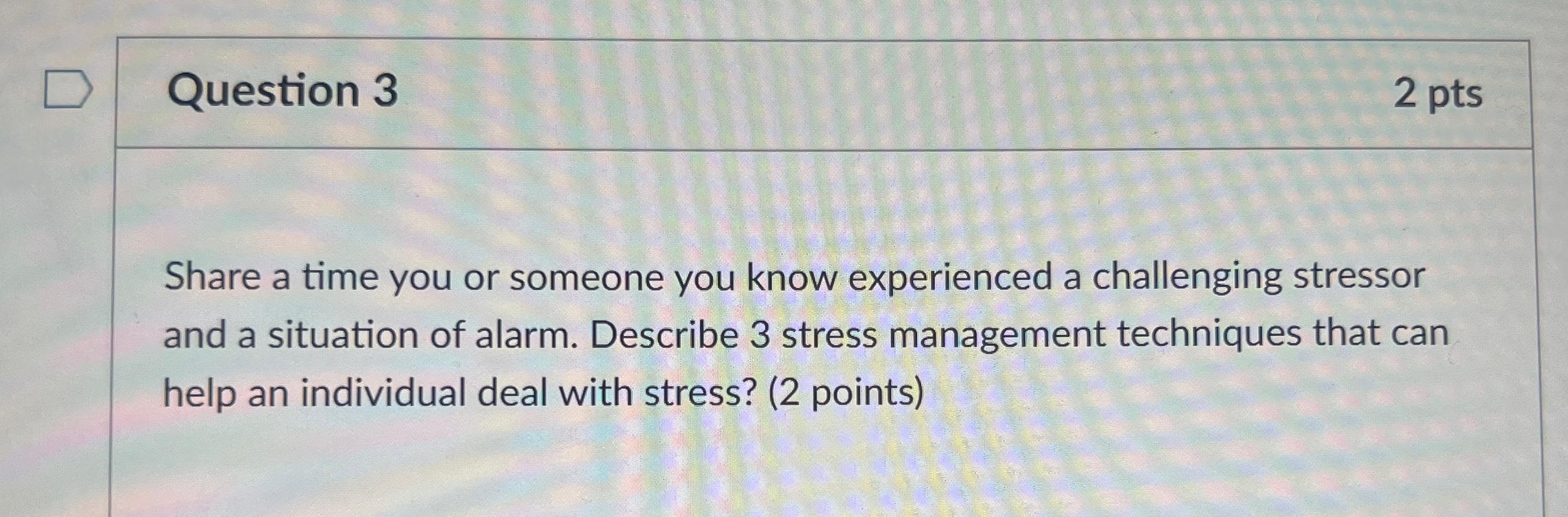 Solved Question 32 ﻿ptsShare a time you or someone you know | Chegg.com