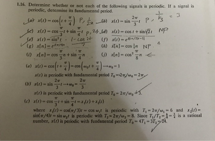 Solved 1.16. Determine whether or not each of the following | Chegg.com