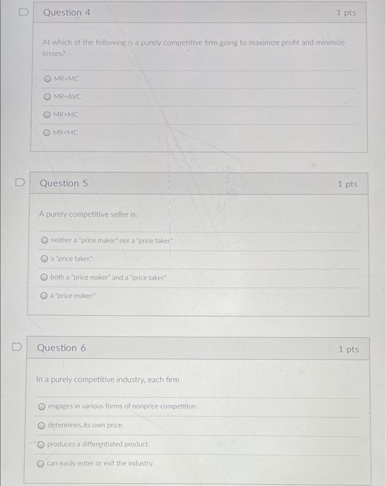 Solved D Question 4 1 pts At which of the following is a | Chegg.com