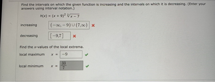 Solved Find the intervals on which the given function is | Chegg.com