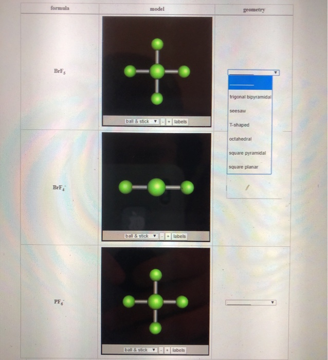 angles in seesaw molecular geometry