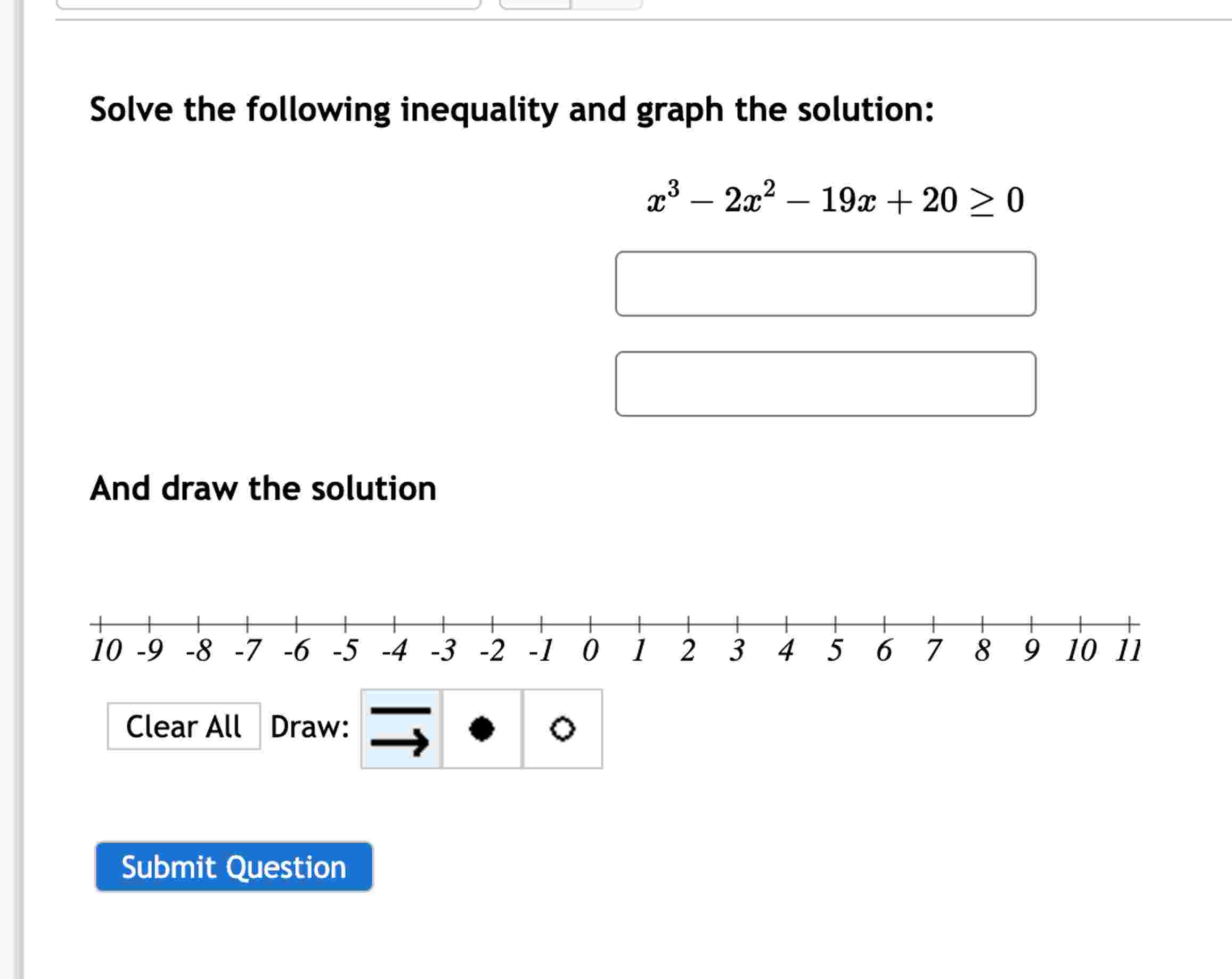 Solved Solve the following inequality and graph the | Chegg.com