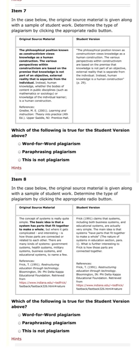 Solved Item 7 In The Case Below, The Original Source | Chegg.com