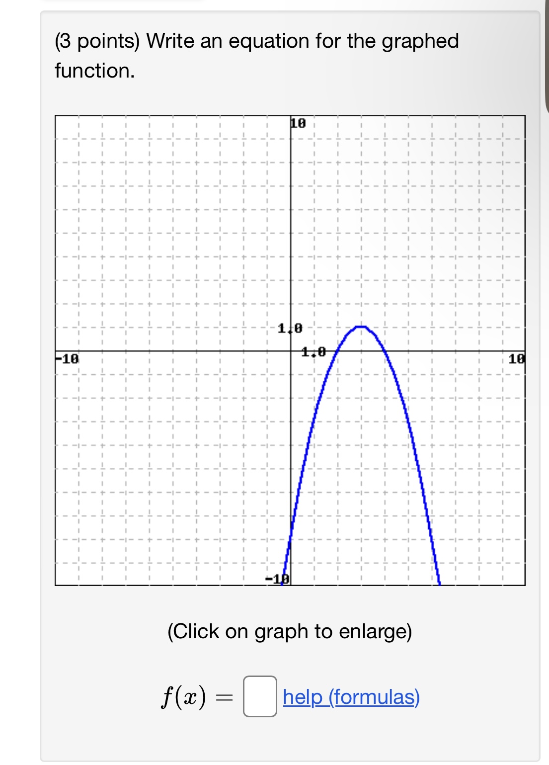 Solved (3 ﻿points) ﻿Write an equation for the | Chegg.com