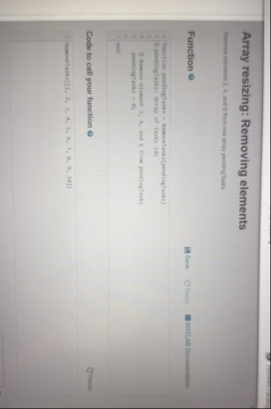 Solved Array resizing: Removing elementsRemove elements | Chegg.com