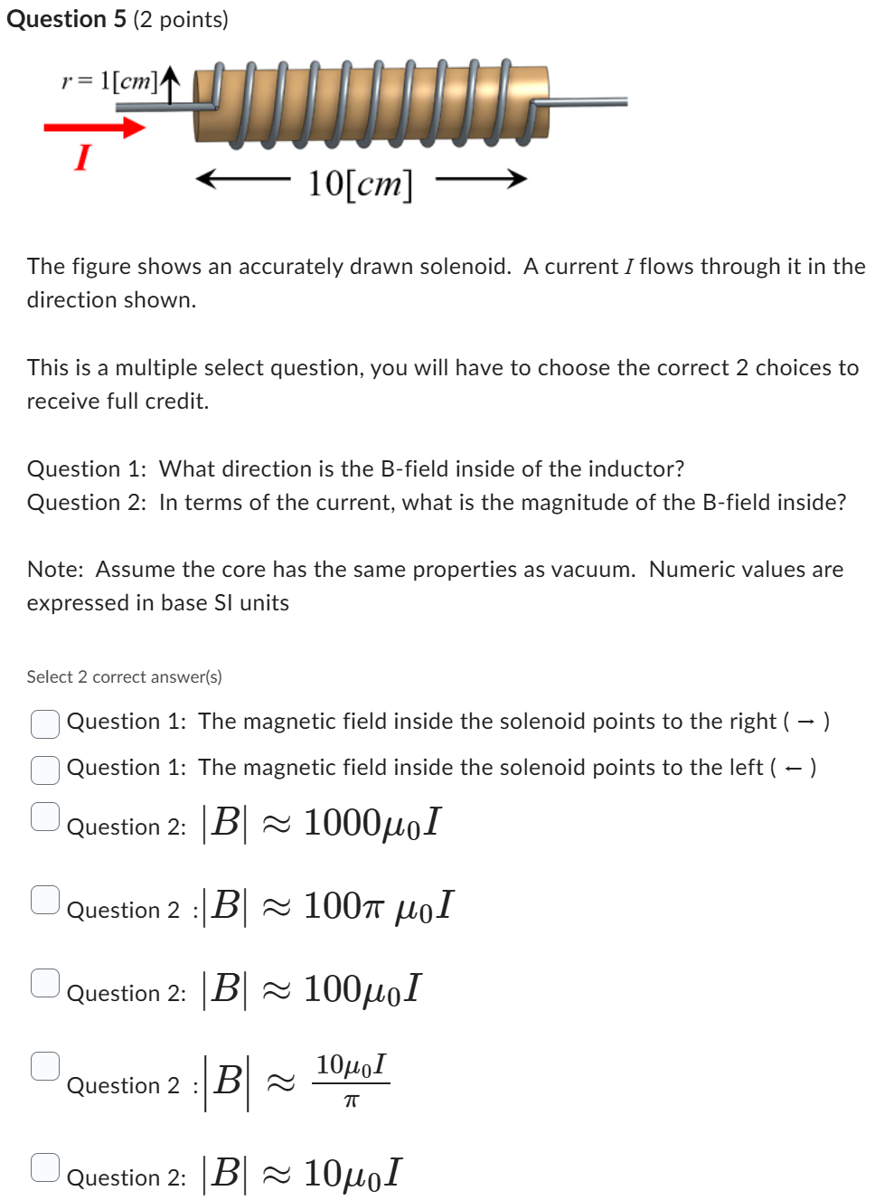 Solved The figure shows an ﻿accurately drawn solenoid. A | Chegg.com