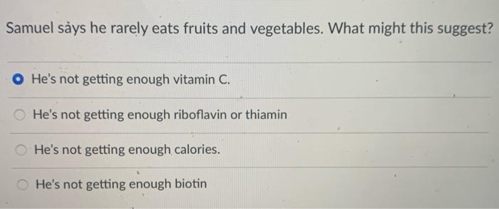 chapter 10 case study fatigue with a vitamin poor diet