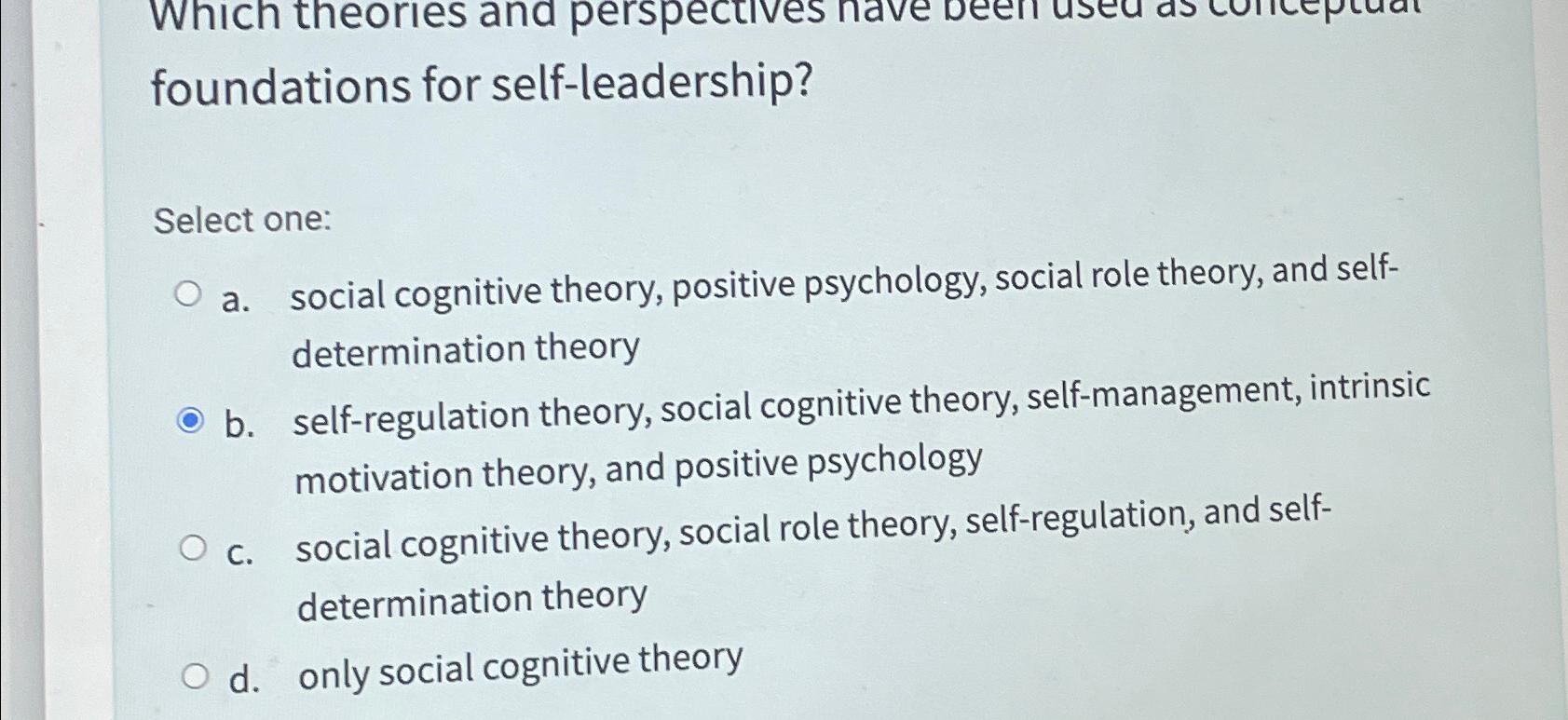 Social cognitive best sale theory self regulation