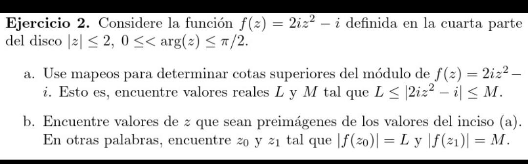 Solved Consider The Function F Z 2iz2 − I Defined In 3357