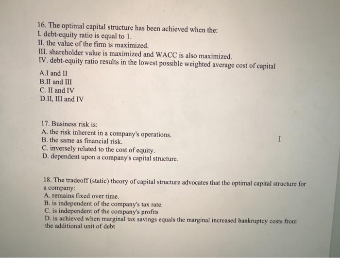 What Is Optimal Capital Structure For A Company