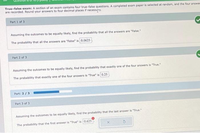 Solved True-false Exam: A Section Of An Exam Contains Four | Chegg.com