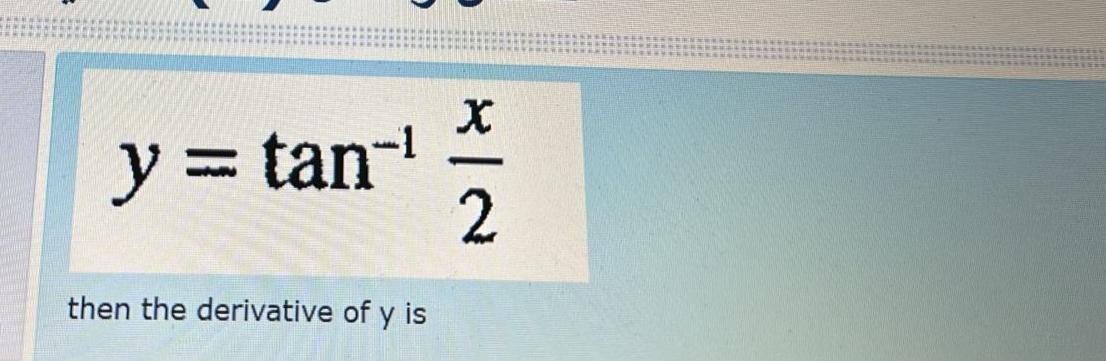 derivative of tan 1 x y