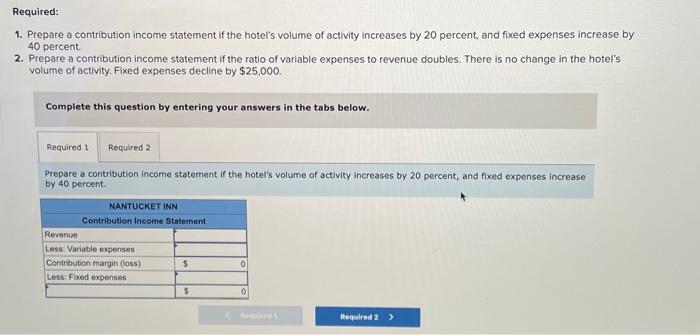 Solved Use The Following Information For The Exercises | Chegg.com