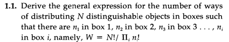 Solved 1.1. ﻿Derive the general expression for the number of | Chegg.com