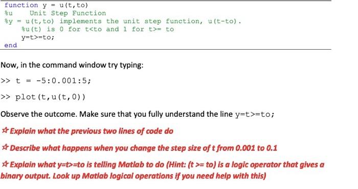 Solved 2) Ramp Function Now we will create a ramp function | Chegg.com