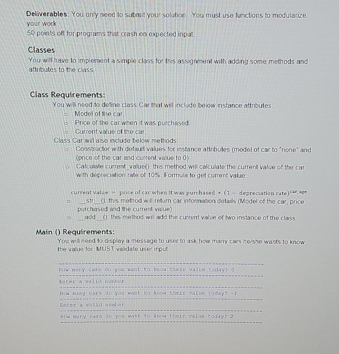 Solved Deliverables: You only need to submit your solution. | Chegg.com