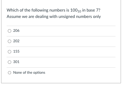 Solved Which of the following numbers is 10010 ﻿in base | Chegg.com