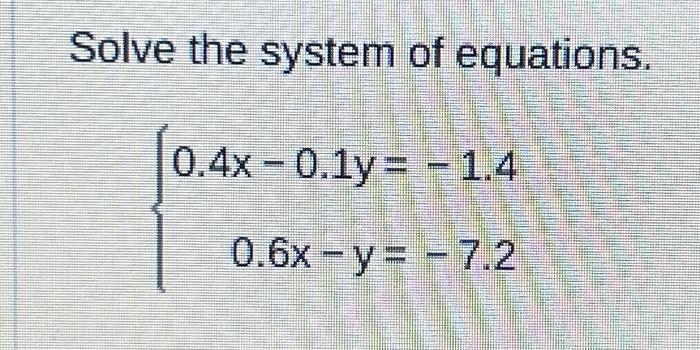 Solved Solve The System Of Equations. | Chegg.com