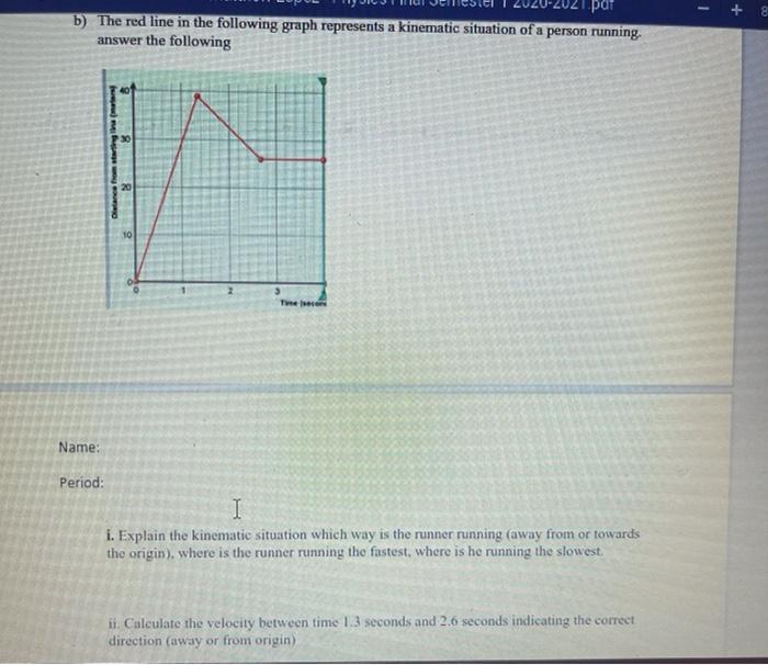 Solved por b) The red line in the following graph represents | Chegg.com