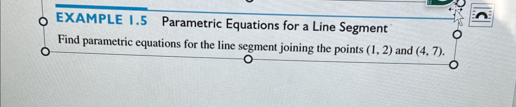 parametric form of line segment