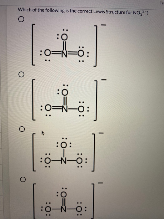 Solved Tir Which Of The Following Is The Correct Lewis St Chegg Com