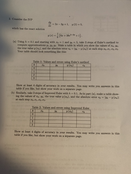 3 Consider The Ivp 2x 3y 1 Y 1 5 Which Has Chegg Com