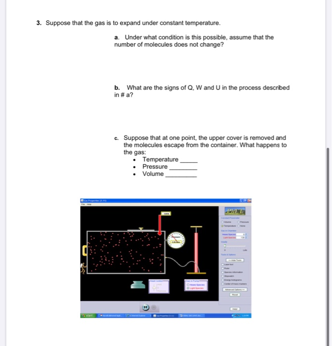 Solved 3. Suppose that the gas is to expand under constant | Chegg.com