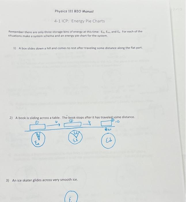 Solved Physics 111 Bio Manual 4 1 Icp Energy Pie Charts 2024