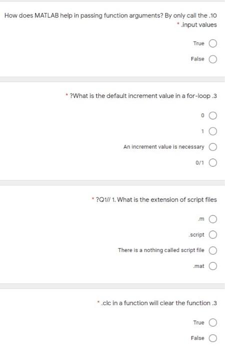 Solved How does MATLAB help in passing function arguments? | Chegg.com