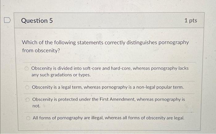 Solved Question 5 1 pts Which of the following statements | Chegg.com