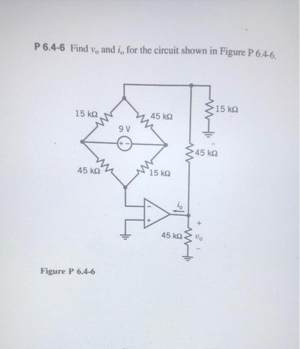 Solved P6.4-6 Find v, and i, for the circuit shown in Figure | Chegg.com