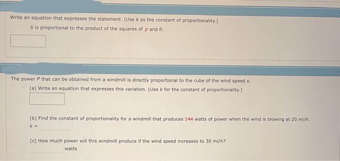 Solved Write an equation that expresses the statement. (Use | Chegg.com
