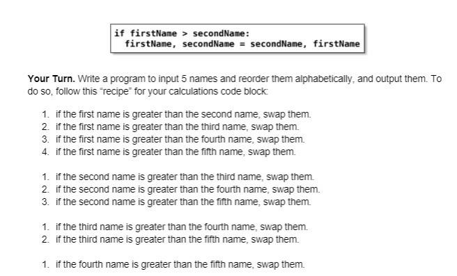 Programming Exercise 7: Sorting A List Of Names In | Chegg.com