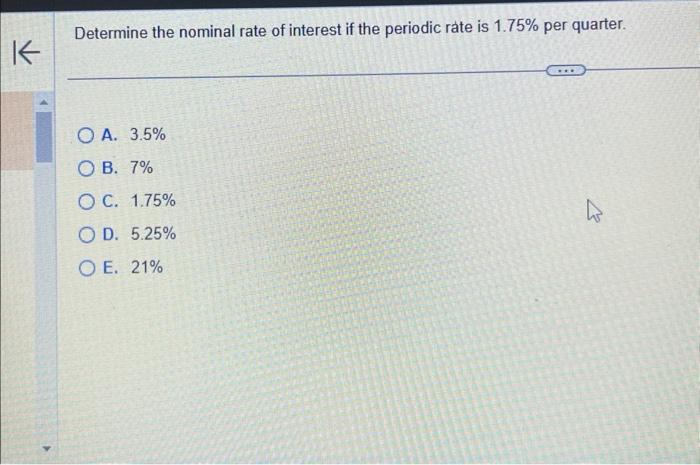 Solved Determine The Nominal Rate Of Interest If The | Chegg.com