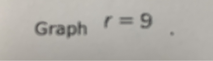 Solved Question 9 Graph r= 9 Graph r = 9 | Chegg.com