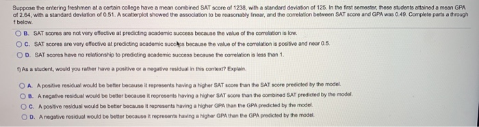 Solved Suppose the entering freshmen at a certain college | Chegg.com