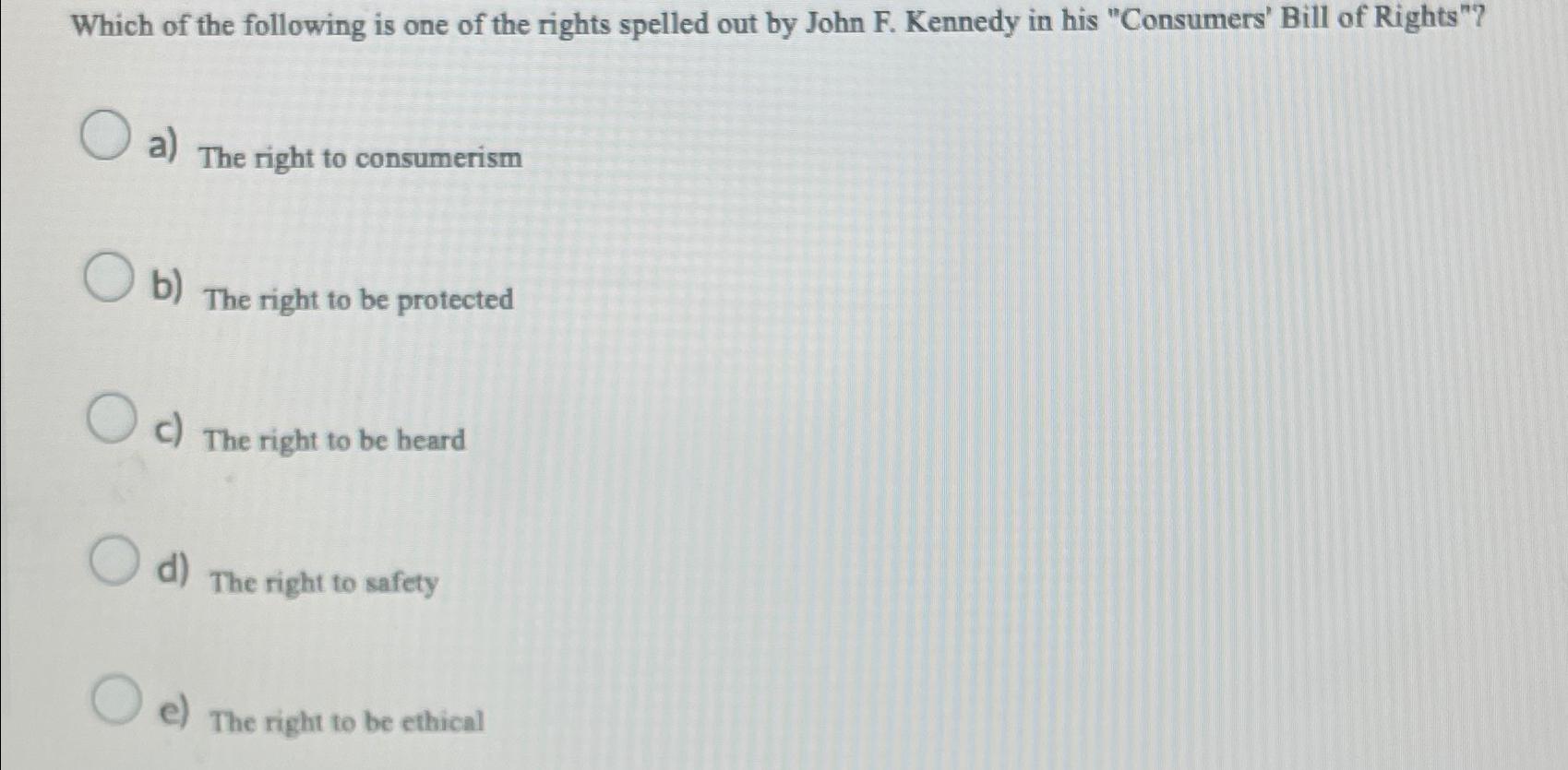 Solved Which of the following is one of the rights spelled | Chegg.com