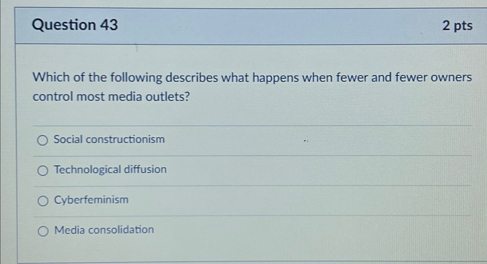 Solved Question 432ptsWhich of the following describes what | Chegg.com