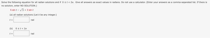 Solved Solve the equation for all degree solutions and to | Chegg.com