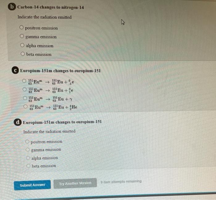 Solved A For Each Of The Following, Write A Balanced Nuclear | Chegg.com