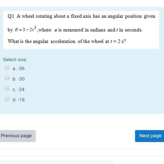 Solved Q1 A wheel rotating about a fixed axis has an angular | Chegg.com