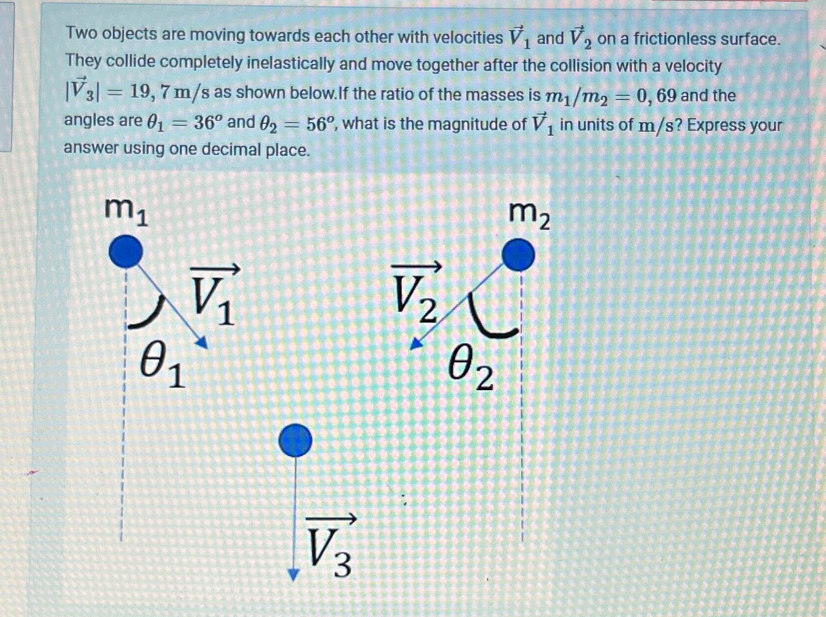 Solved Two Objects Are Moving Towards Each Other With | Chegg.com