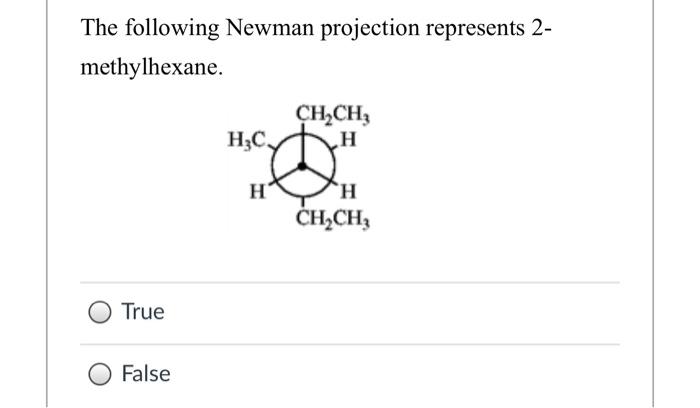 Solved The Following Newman Projection Represents 2 Chegg